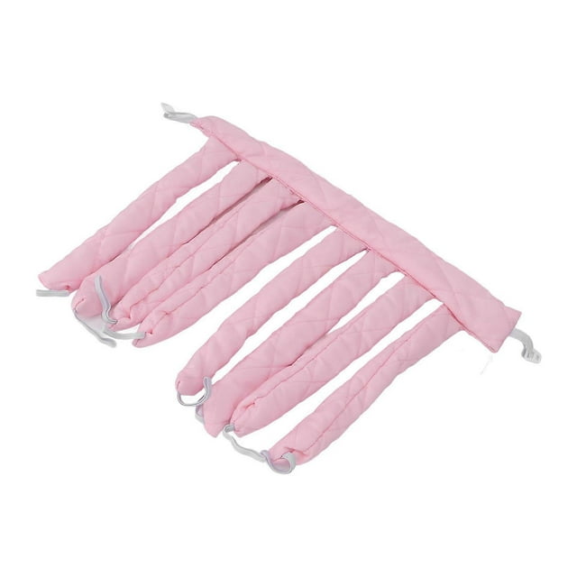 Heatless Curling Rod Sleeping Hair Curl Styling Roller Ribbon for Women Girls Extra Long HairPink