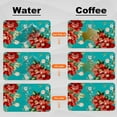thumbnail image 4 of Kitchen Countertop Dish Drying Mat,Fast Absorbent Drying Mat,Non-slip and Quick Dry Coffee Mat,Coffee bar Accessories Fit Under Coffee Maker Espresso Machine(Blue Pioneer Flower ,16"x24"), 4 of 5