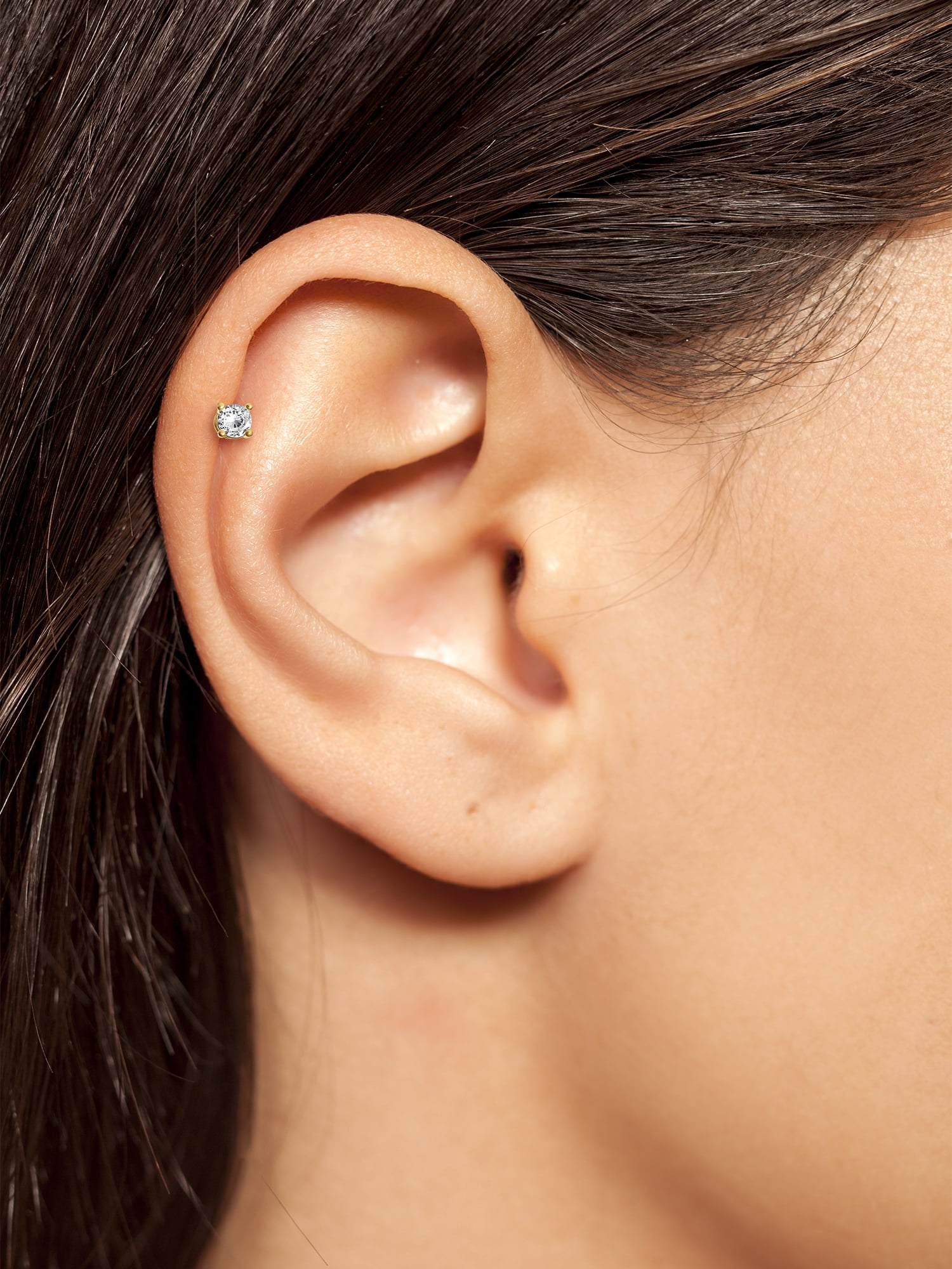 Women's 18G Stainless Steel Cubic Zirconia Cartilage Body Jewelry