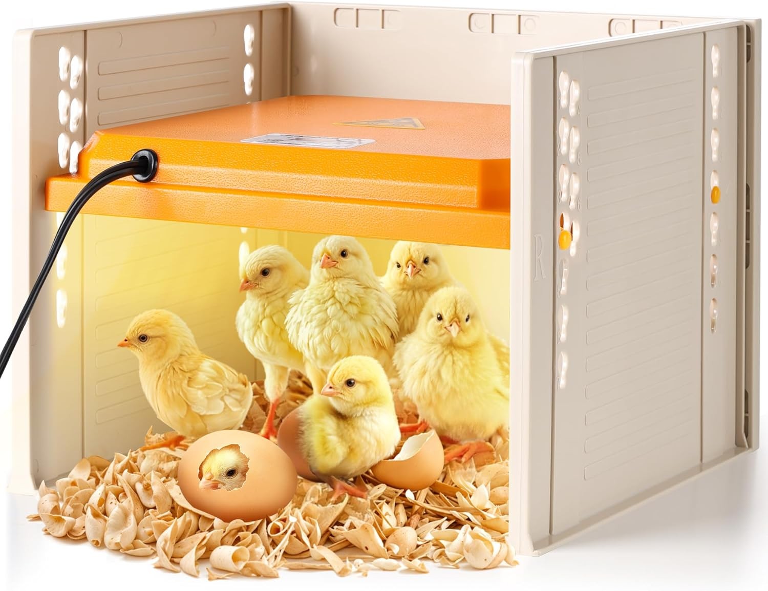 JIAN YA NA Chicken Coop Heater, Brooder Heater for Chicks, Chick Brooder Heating Plate, Chicken Coop Warmer with Adjustable Height and Angle