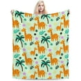 thumbnail image 6 of Giraffe Cartoon Cute Animal Blanket, Soft Blankets Flannel Bed Throw Cozy Lightweight Plush Gifts for Kids Boys Girls Women Sofa Couch Bedroom Living Rooms Warm All Season, Home Decor, 60"x50", 6 of 6