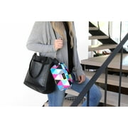 PackIt Freezable Snack Box, Triangle Stripe, with Buckle Handle, Built with ECOFREEZE® Technology