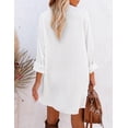 thumbnail image 2 of Bsubseach Button Down Swimsuit Cover Up for Women V Neck Beach Coverups White Casual Dress, 2 of 6