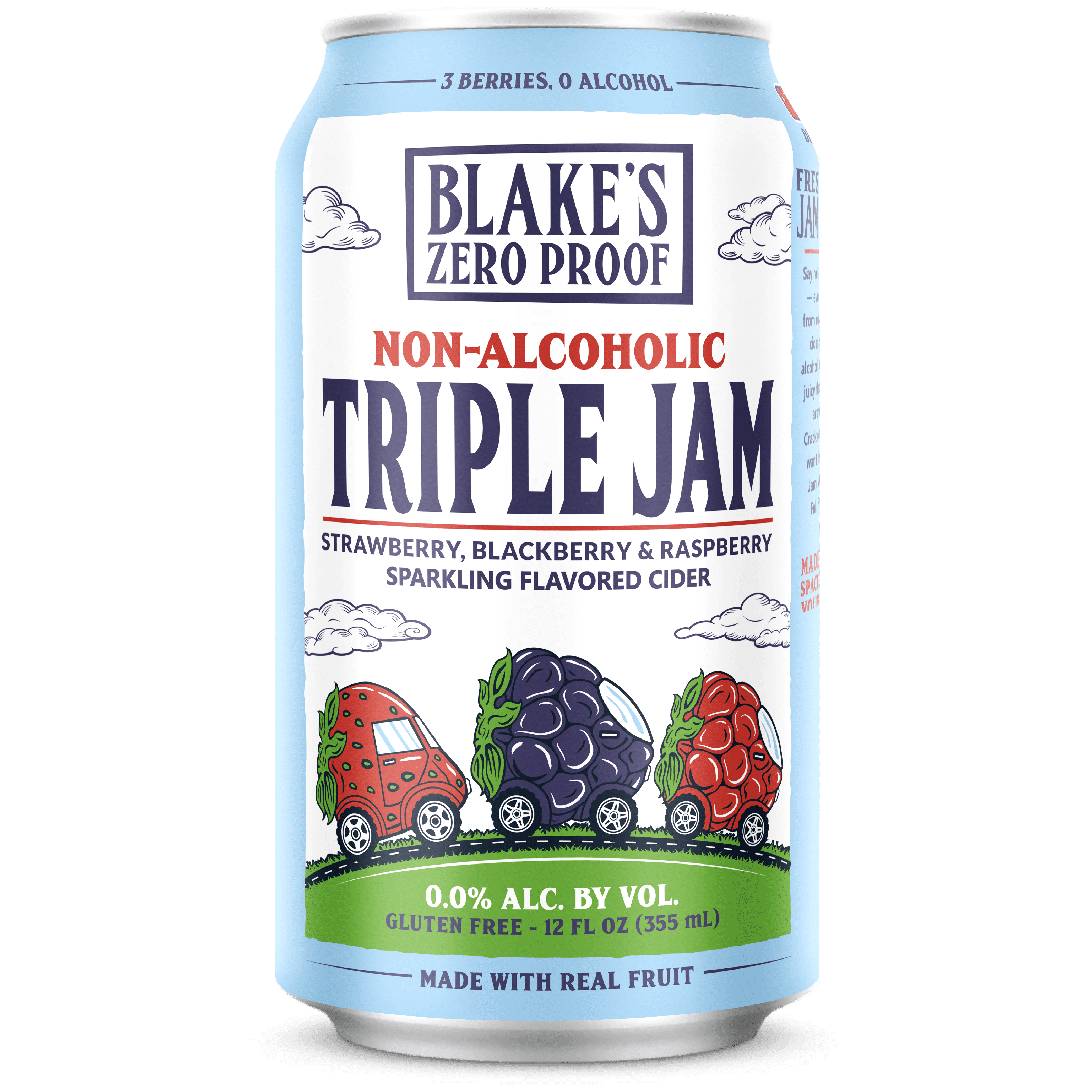 Blake's Hard Cider Zero Proof  Non-Alcoholic Triple Jam Cider 6-pk