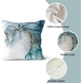 thumbnail image 3 of LAICAIW Marble Pillow Covers 24x24 Inch, Ink Blue Luxury Liquid Marble Modern Pillow Covers Teal and Gold Square Cotton Linen Couch Pillow Cases for Home Decor, Set of 4 (No Insert Included), 3 of 7