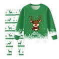 thumbnail image 2 of Gubotare Cute Girl Christmas Pajamas Girls Pajamas Toddler 2 Pieces Kids Sleepwear Clothes Long sleeve Sets Size 6-7 (Green,6-7 Years), 2 of 5