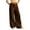 Brown*, variant on RUTAYY Teen Girls Corduroy Pants Solid Color Wide Leg Pants Button Front Zipper Straight Leg with Pockets Versatile Travel Trousers