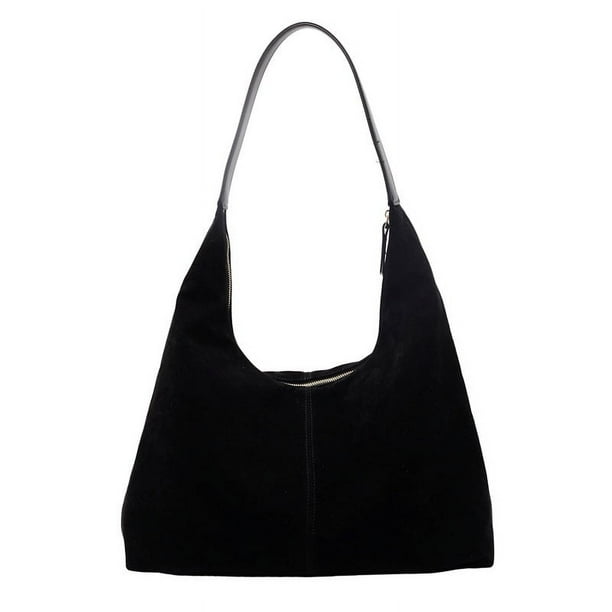 Bolso informal de piel suave de gran capacidad para mujer, nuevo bolso de hombro de ante, bolso de mano de moda, bolso tipo cubo combinable a la moda 2025