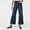 Dark Blue, variant on Sentmoon Barrel Jeans Women High Waist Loose Fit Wide Leg Denim Jeans with Pockets Solid Color Zipper Detail Palazzo Pants Delightful Women for Relaxing at Home Black L