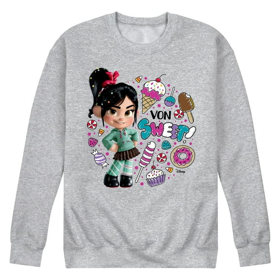 Disney Wreck It Ralph - Von Sweet & Candy - Men's Crew Neck Fleece Pullover