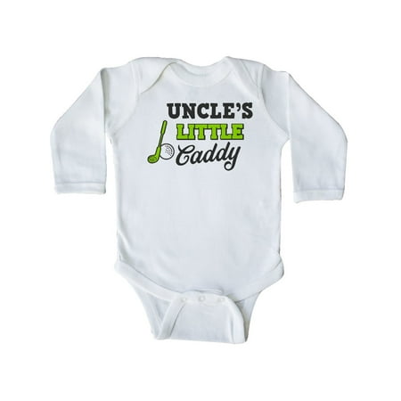 

Inktastic Uncles Little Caddy with Golf Club and Ball Gift Baby Boy or Baby Girl Long Sleeve Bodysuit