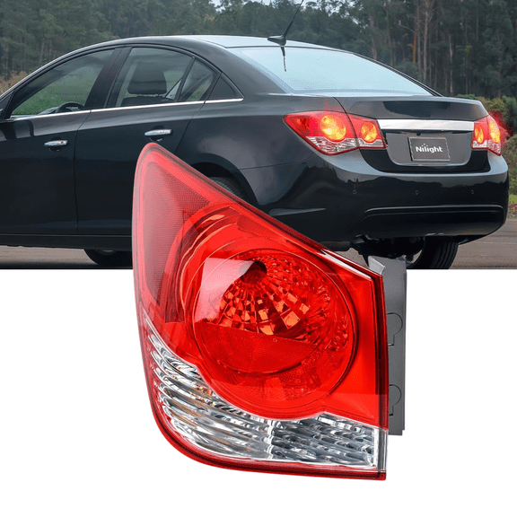 Nilight Outer Tail Light Assembly Compatible with 2011-2015 Chevy Cruze and 2016 Cruze Limited, OE Style Rear Tail Lamp Replacement Driver Side
