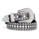 thumbnail image 1 of Cinturón De Cuero Occidental Con Tachuelas De Diamantes De I Color Negro Talla 105, 1 of 7