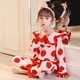 thumbnail image 1 of Conjuntos de pijamas informales para niñas, camisa de solapa de manga larga con estampado de dibujos animados, Tops con pantalones, ropa de dormir suelta para bebé, primavera y verano, novedad, 1 of 4