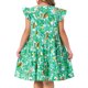 thumbnail image 4 of Vestido Boho de Talla Grande para Mujeres Agnes Orinda con Estampado Floral, Volantes en Capas, Mangas de Mariposa, Cuello Redondo, Vestido de Verano Babydoll 2X Verde, 4 of 7
