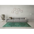thumbnail image 3 of Ahgly Company Indoor Rectangle Persian Turquoise Blue Traditional Area Rugs, 5' x 7', 3 of 4
