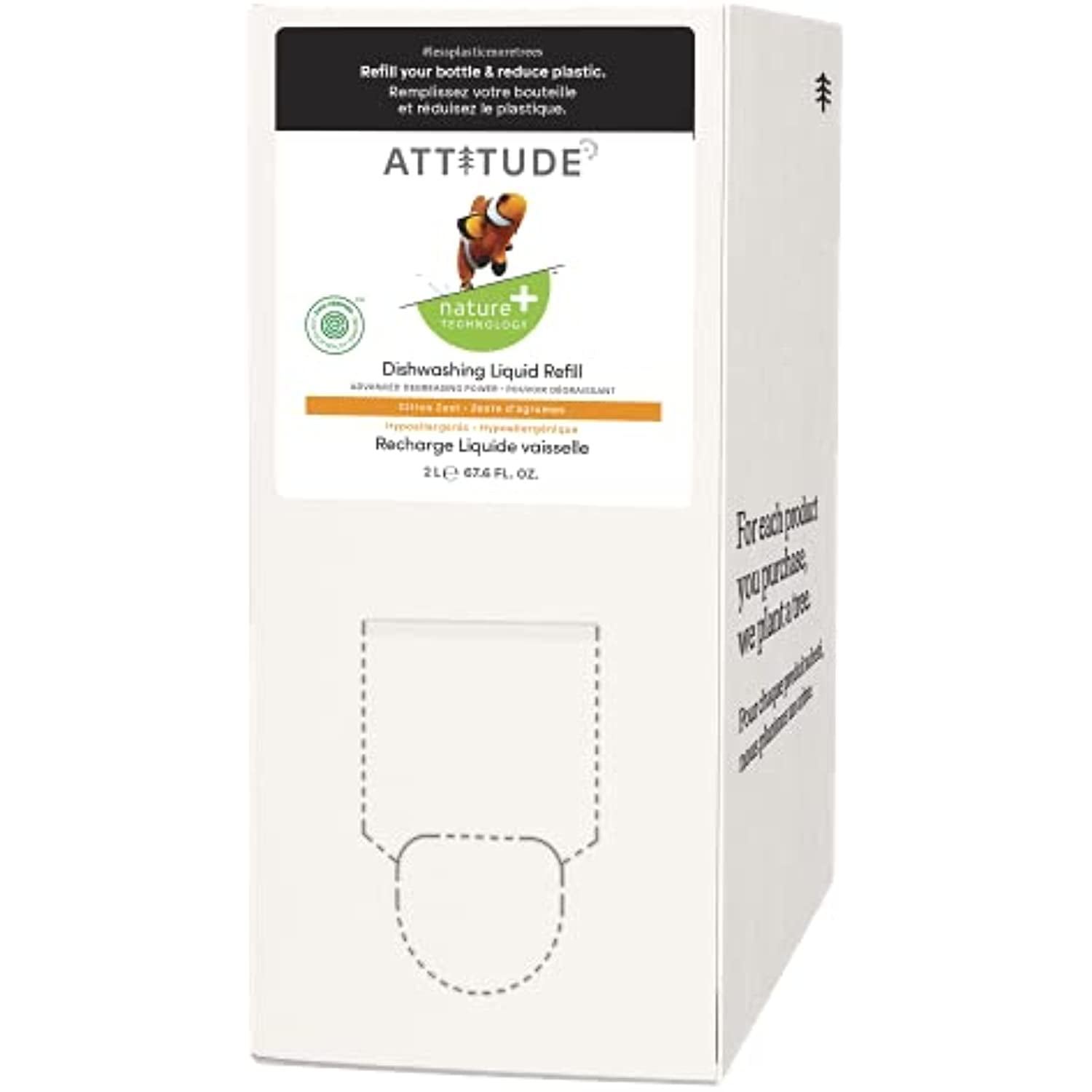 Attitude Liquid Dish Detergent, Plant And MineralBased Ingredients, Effective Dishwashing Soap