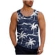 thumbnail image 2 of Camiseta sin mangas de cuello redondo para hombre, informal, a la moda, con estampado, cuello redondo, sin mangas, deportiva, blusa para hombre, 2 of 6