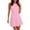 Pink, variant on WENWU Women's Summer A Line Sleeveless Boat Neck Mini Dress Club Party Little Short Dresses V Neck Tunic Dress for Women Summer Tunic