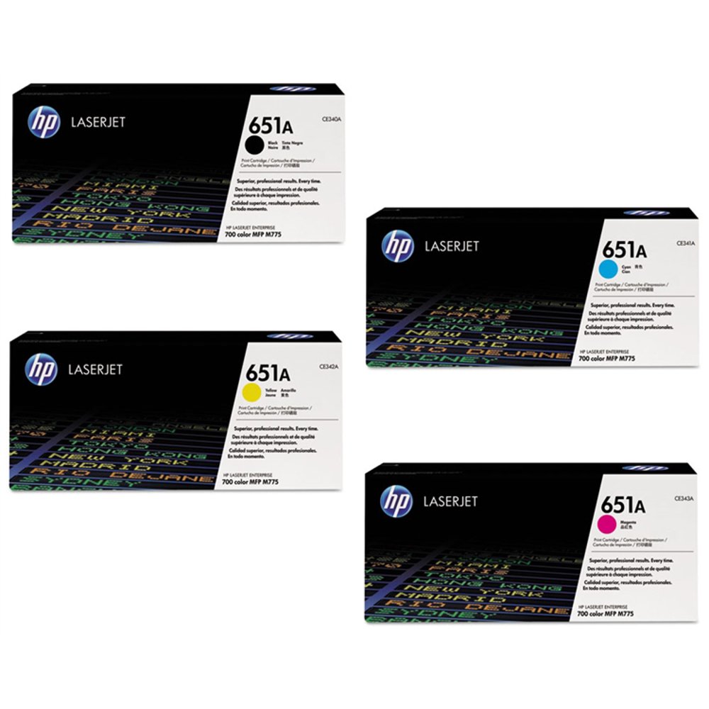 HP 651A 4Color Original LaserJet Toner Cartridge Set