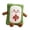 A005- Green (Zhong Tile), variant on Mahjong Tile, 4X6 In, Kawaii Plush, Plush Pillow, Fuzzy Pillow, Embroidery Fabric, Red Fabric, Game Room, Game Room Decor, Kawaii Room Decor, Accent Pillow, Chinese Decor, 1 Pc