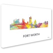 Trademark Fine Art 'Fort Worth Texas Skyline WB-1' Canvas Art by Marlene Watson