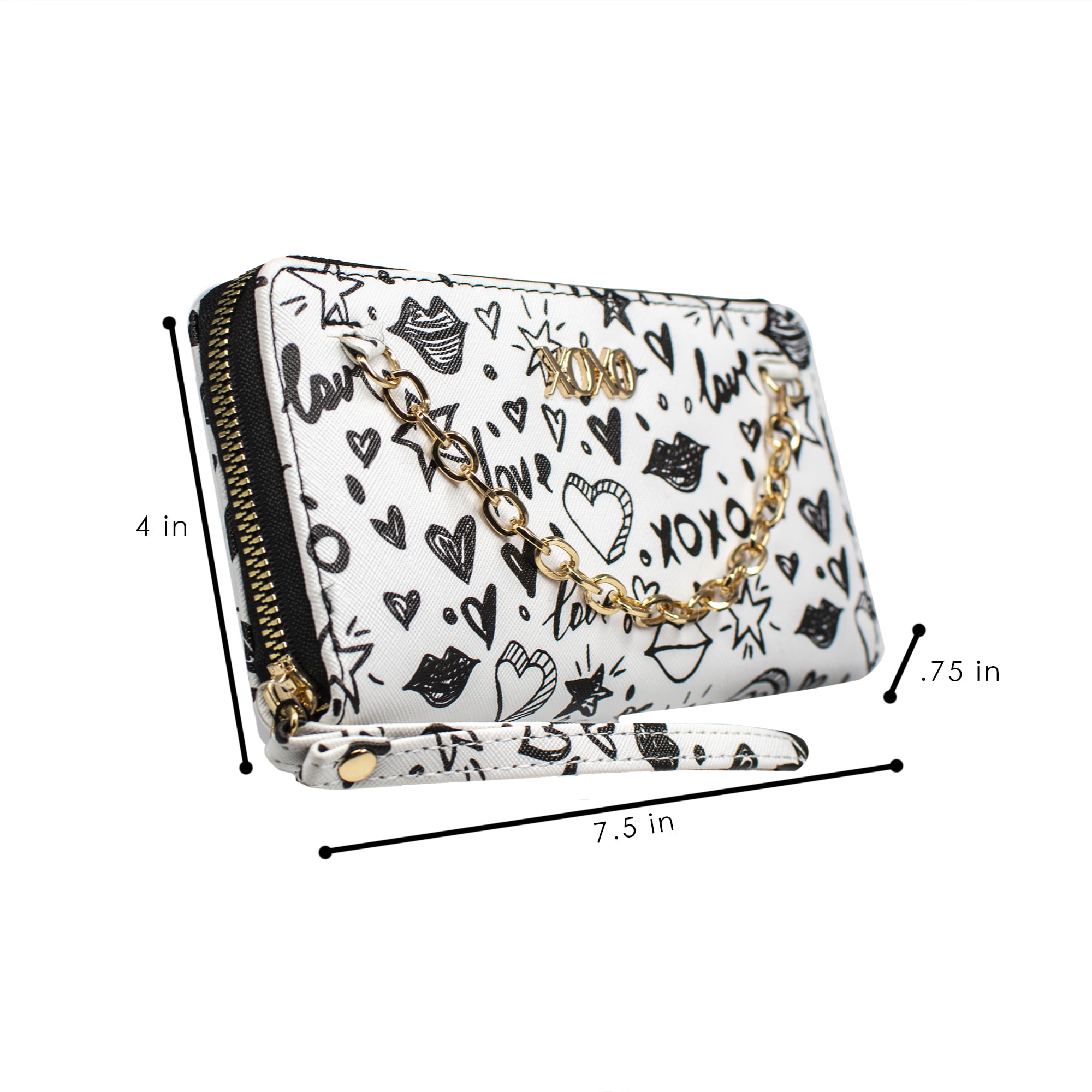 XOXO Women's Mini Saffiano Zip Around Indexer Wallet