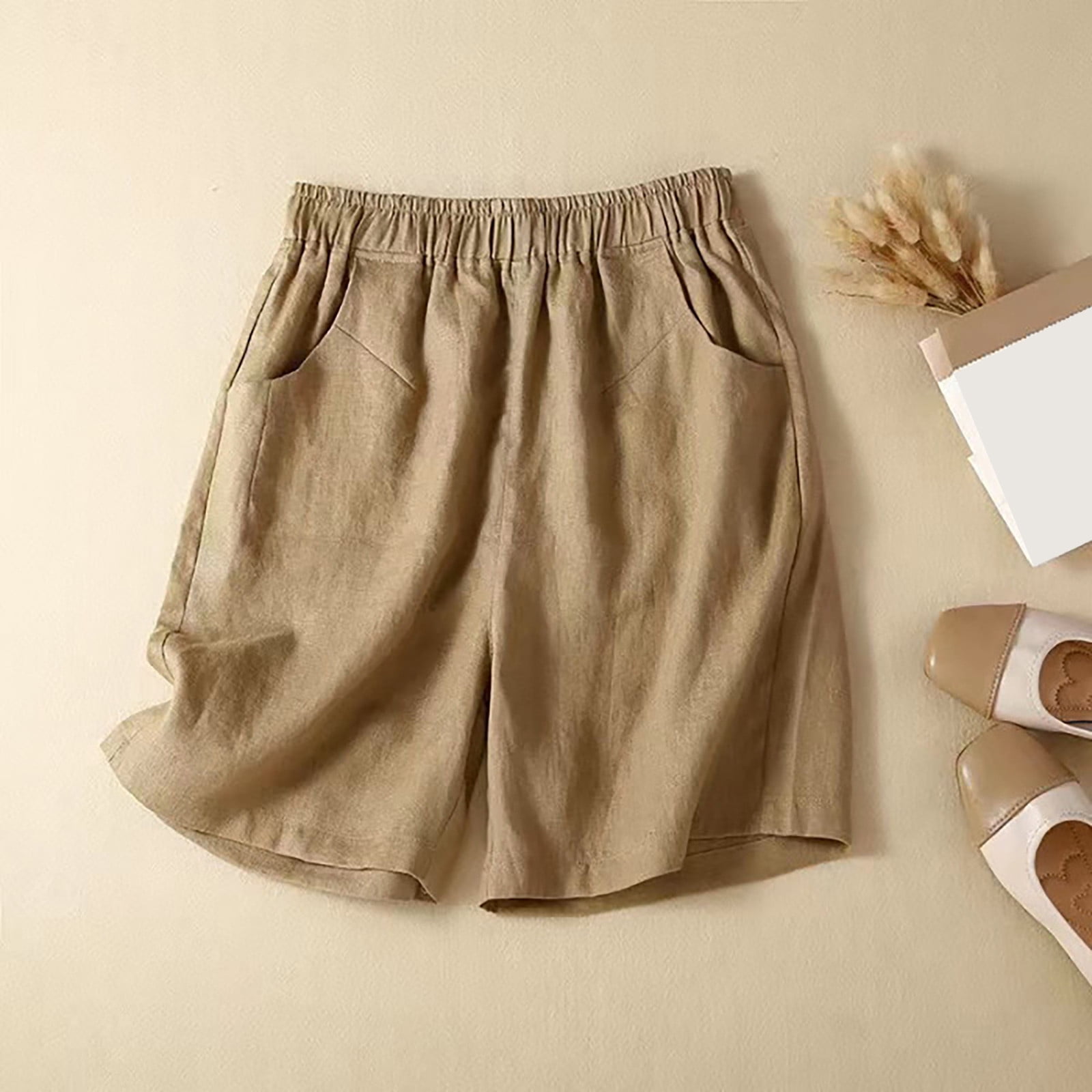 Womens long cotton shorts new arrivals