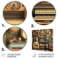 thumbnail image 3 of Designart "Nostalgic Jukebox Tunes Timeless Melodies V" Jukeboxes Metal Wall Art, Colorful Metal Wall Decor, Modern Metal Art Decor For Hallway - 36x36 Inch, 3 of 6