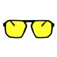 thumbnail image 1 of Mens Robotic Futuristic Racer Plastic Retro Pop Color Lens Sunglasses Black Yellow, 1 of 4