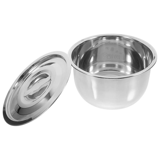 Stainless Steel Mixing Bowls for Food Storage with Lid 1 Piece Metal Basin