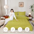 thumbnail image 4 of Castle Fairy Geometric Vertical Strip King Size Comforter Sets 3pcs,Minimalist Line Texture Comforters King Size,Bright Yellow Charcoal Gray,Reversible,1 Comforter and 2 Pillowcases, 4 of 6
