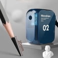 thumbnail image 4 of TopLLC Manual Pencil Sharpener, Fast Sharpen Self-Feed Hand Crank Pencil Sharpener with 5 Gear Adjustable Point, Sketch Colored Pencil Sharpener with Helical Blade School Supplies for Students, 4 of 8