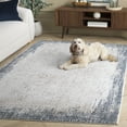 thumbnail image 3 of SAFAVIEH Parker Corrine Abstract Polyester Area Rug, Taupe/Blue, 6'7" x 6'7" Square, 3 of 8