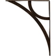 thumbnail image 4 of Ekena Millwork 1 1/2"W x 12"D x 15"H Galveston Wrought Iron Bracket, (Single center brace), Antiqued Bronze, 4 of 8