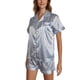 thumbnail image 2 of HITIME Pijama de Satín para Mujer Talla S, Conjunto de Short y Playera de Verano, Tela de Lujo Suave y Transpirable, Ideal para Dormir o Lounge, 2 of 10