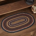 thumbnail image 3 of VHC Brands Stratton Jute Oval Rug 20x30 Country Braided Flooring, Navy and Red, 3 of 3
