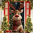 thumbnail image 1 of Eoozwa Christmas Door Cover Decorations 35x71 Inch Merry Christmas Door Covers for Front Door Xmas Banner Decorative Ball Photo Booth Props Backdrop for New Year Holiday House Party Sign Supplies, 1 of 5