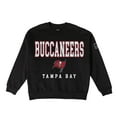 thumbnail image 6 of Women's Gameday Couture Black Tampa Bay Buccaneers Oversized Level Up Black Label Premium Fleece Sweatshirt, 6 of 6