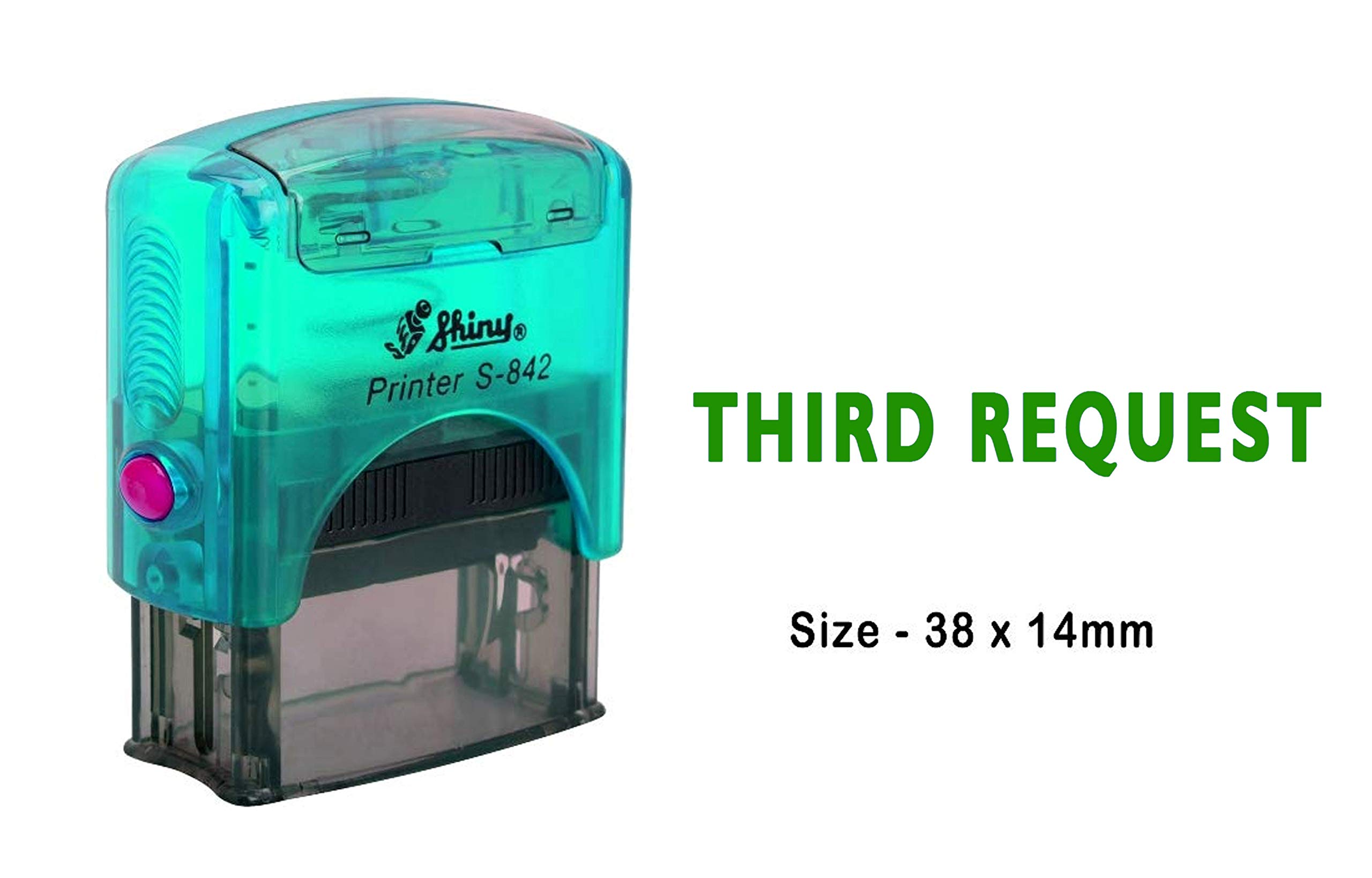 PrintValue Shiny-S-842 Third Request Self Inking Rubber Stamp Business ...