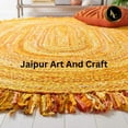 thumbnail image 4 of Jaipur Art And Craft Beautiful Hand Braided Bohemian Colorful Cotton Chindi Area Rug Oval Shape Carpet Rug Size - (6x9 Sq Feet), (72x108 Inches), (180x270 CM), 4 of 6