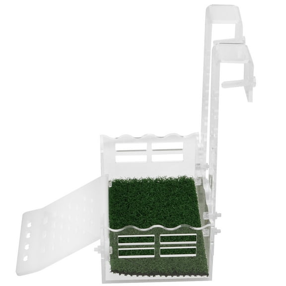 WHAMVOX Turtle Ramp for Tank Acrylic Multi for Frogs Climbing Assistance 1Pack 6.3X3.9X2.4in