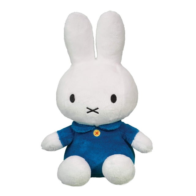 Conejito de peluche Douglas Miffy, tamaño mediano, clásico, azul