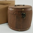 thumbnail image 2 of Raindrops 2 Sets Tea Holder Wooden Tea Carrier Vintage Tea Case Tea Leaf Box (Light Brown), 2 of 8