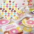 thumbnail image 3 of vlrwzc Donut Theme Disposable Plastic Tablecloth Rectangle Party Table Cover, 3 of 7