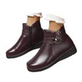 thumbnail image 2 of Mostsola Snow Boots for Women Winter Warm Waterproof Fluffy Cozy Booties Zip up Wedge Ankle Boots, 2 of 9