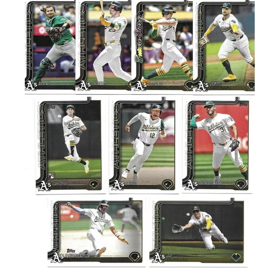 2025 Topps Series 1 Baseball Team Set 9 Cards Athletics Soderstrom Wilson