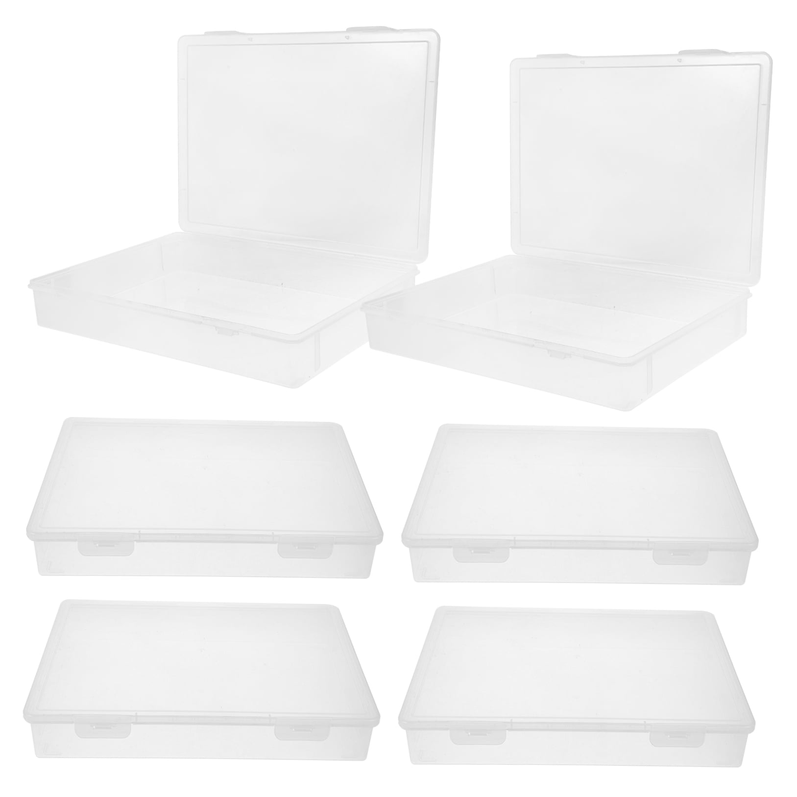 BESTYASH 6-Pack Clear Plastic Storage Containers for Beads, Rhinestones, Jewelry, and Small Craft Tools Organization