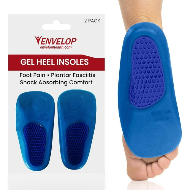 Gel Insoles for Women, Men & Flat Feet - 3/4 Arch Support Insoles for Plantar Fasciitis, Orthotic Shoe Insoles for Foot Pain Relief