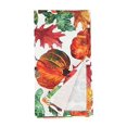 thumbnail image 4 of Fennco Styles Pumpkin Foliage Harvest Cloth Napkins 20" W X 20" L, Set of 4 - Multicolor Fall Leaves Dinner Napkins for Thanksgiving, Seasonal Decor, Banquet, Family Gathering and Special Events, 4 of 4